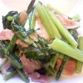 しゃむ伯爵's cooksnap of when they made かぶの葉を美味しく！ベーコンチーズ炒め♪.