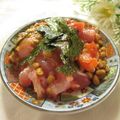 miyuki12's cooksnap of when they made 鮪とキムチと納豆の韓国和え.