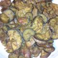 のんひよｏ○'s cooksnap of when they made 鶏レバーと茄子のカレー炒め.