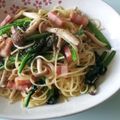 のんびりひちゃん's cooksnap of when they made 塩麹deほうれん草のパスタ♪.