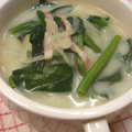 ♪nanachan♪'s cooksnap of when they made 新じゃがとほうれん草のミルクスープ.