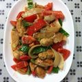ぐぅあんらい's cooksnap of when they made ☆鶏ササミとパプリカのコク旨チーズ炒め☆.