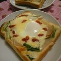 ゆきるさん's cooksnap of when they made ベーコン＆とろけるチーズのせ目玉焼き.