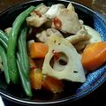 くろくみこ's cooksnap of when they made 煮物　鶏と蓮根ピリ辛風.