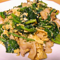 しーな☆彡's cooksnap of when they made 豚肉とほうれん草のオイスター卵とじ.