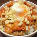 papikun's cooksnap of when they made 大好物！キムチ納豆丼.