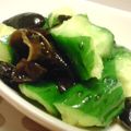 たもたん's cooksnap of when they made キュウリとキクラゲの漬物.