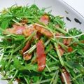 ゆみらんたん's cooksnap of when they made 水菜とベーコンのガーリックサラダ.