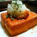 くるみ１３'s cooksnap of when they made 厚揚げのステーキがある夕食.