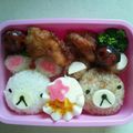 悠＆陽ママ's cooksnap of when they made リラックマキャラ弁☆キイロイトリおまけ付.