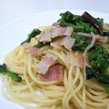ゆりまる2011's cooksnap of when they made 菜の花とベーコンのペペロンチーノ♪.