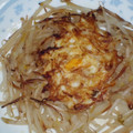 toshiebaba's cooksnap of when they made とろ～り目玉焼き乗せ☆もやしのお焼き.