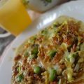 あさchan♪'s cooksnap of when they made 桜えび×キャベツの軸のお好み焼きトースト.
