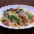 ☆葵☆'s cooksnap of when they made ひと手間省く、ほうれん草ベーコンパスタ.