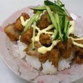 ゆりまる2011's cooksnap of when they made 超簡単☆早い！残った唐揚げでチキン南蛮丼.