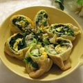 miyuki12's cooksnap of when they made 卵２つで４個♪ほうれん草＆ネギ入り巾着煮.