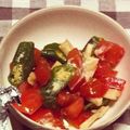 まりーたん15's cooksnap of when they made 簡単★ｵｸﾗとｴﾘﾝｷﾞとﾄﾏﾄのサラダ.