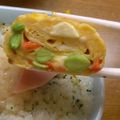 pierrot09's cooksnap of when they made お弁当にピッタリ☆カラフル卵焼き.