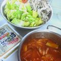 はっぴーはりぼ's cooksnap of when they made * ひとり鍋でも美味しい❤豚キムチ鍋 *.