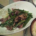 ゆき木's cooksnap of when they made にんにくの芽と牛肉の炒めもの.