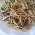 ぴぬぴぬ's cooksnap of when they made 水菜消費！水菜とベーコンのパスタ.