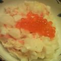 ☆Qoomie☆'s cooksnap of when they made 山芋とカニのサラダ　イクラのせ.