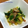 haruassy's cooksnap of when they made セロリの葉とベーコンの炒めもの.