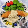 在宅勤務のおじさん's cooksnap of when they made 揚げないでもサクサク♪鮭フライ.