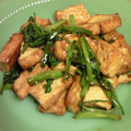 中華街's cooksnap of when they made 風味最高！厚揚げとセリの炒め物(´∇｀*.