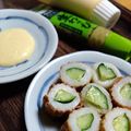 みなあゆママ's cooksnap of when they made ちくわのキュウリ詰めわさびマヨ.