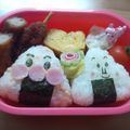 ますみかんかん's cooksnap of when they made キャラ弁＊おにぎりdeあんぱんまんトリオ.
