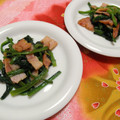 pitachan1's cooksnap of when they made ほうれん草とベーコンの炒め.