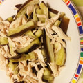 まぁちゃん£'s cooksnap of when they made レンジでチン＊ささみとナスの中華風.