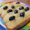 ★ひいらぎ★'s cooksnap of when they made 白桃と黒豆のトースト.