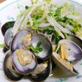 まぁちゃん＿ましゃ's cooksnap of when they made 豆苗とアサリのぺペロンチーノ風☆酒蒸し.