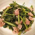 ちるゾウ's cooksnap of when they made レモンで爽やか！春菊とベーコンの炒め物.