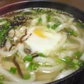 papikun's cooksnap of when they made ごまねぎ玉うどん（温）.