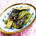 シャンプーハット's cooksnap of when they made いんげんと茄子の黒胡麻和え❀.