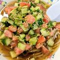 クッキン坊主's cooksnap of when they made 暑い日に！！洋風トマきゅうお蕎麦.