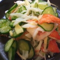 sonop's cooksnap of when they made すし酢で簡単★きゅうりとカニカマの酢の物.