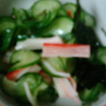 まま牛's cooksnap of when they made 備忘録 三杯酢 胡瓜とワカメの酢の物.