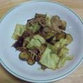 まっきー0330's cooksnap of when they made 豚肉と茄子とキャベツのコンソメ炒め.