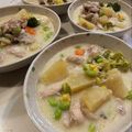 ☆iwack☆'s cooksnap of when they made 鶏肉と木の子のホワイトシチュー.