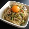 sacoママ's cooksnap of when they made 隠しクリーム＊茸とベーコンの醤油パスタ.