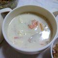 さらだaaa's cooksnap of when they made リメイクみそ汁！　豆乳味噌スープ.