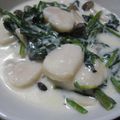 20010730's cooksnap of when they made ほたてとほうれん草のミルク煮.