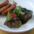 ななちゃんmama＊'s cooksnap of when they made 野菜たっぷりピーマンの肉詰め.