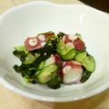 yuki829's cooksnap of when they made タコとキュウリ＆ワカメの酢の物.