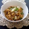 puniＫ's cooksnap of when they made 大葉と鶏のにんにく醤油まぜご飯.