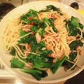 tomoyoy's cooksnap of when they made ほうれん草＆ベーコン入「ぺペロンチーノ」.